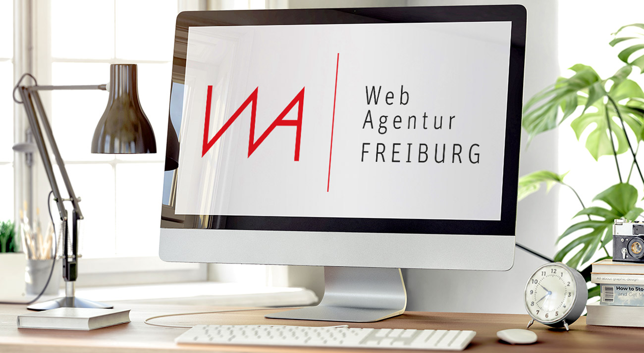 Moderne Websites von der Webagentur Freiburg Screenshot des Logos der Webagentur Freiburg auf einem Mac